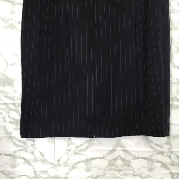 EXPRESS PIN STRIPED NAVY BLUE PENCIL SKIRT NWT CAREER WEAR 12 - Picture 7 of 15